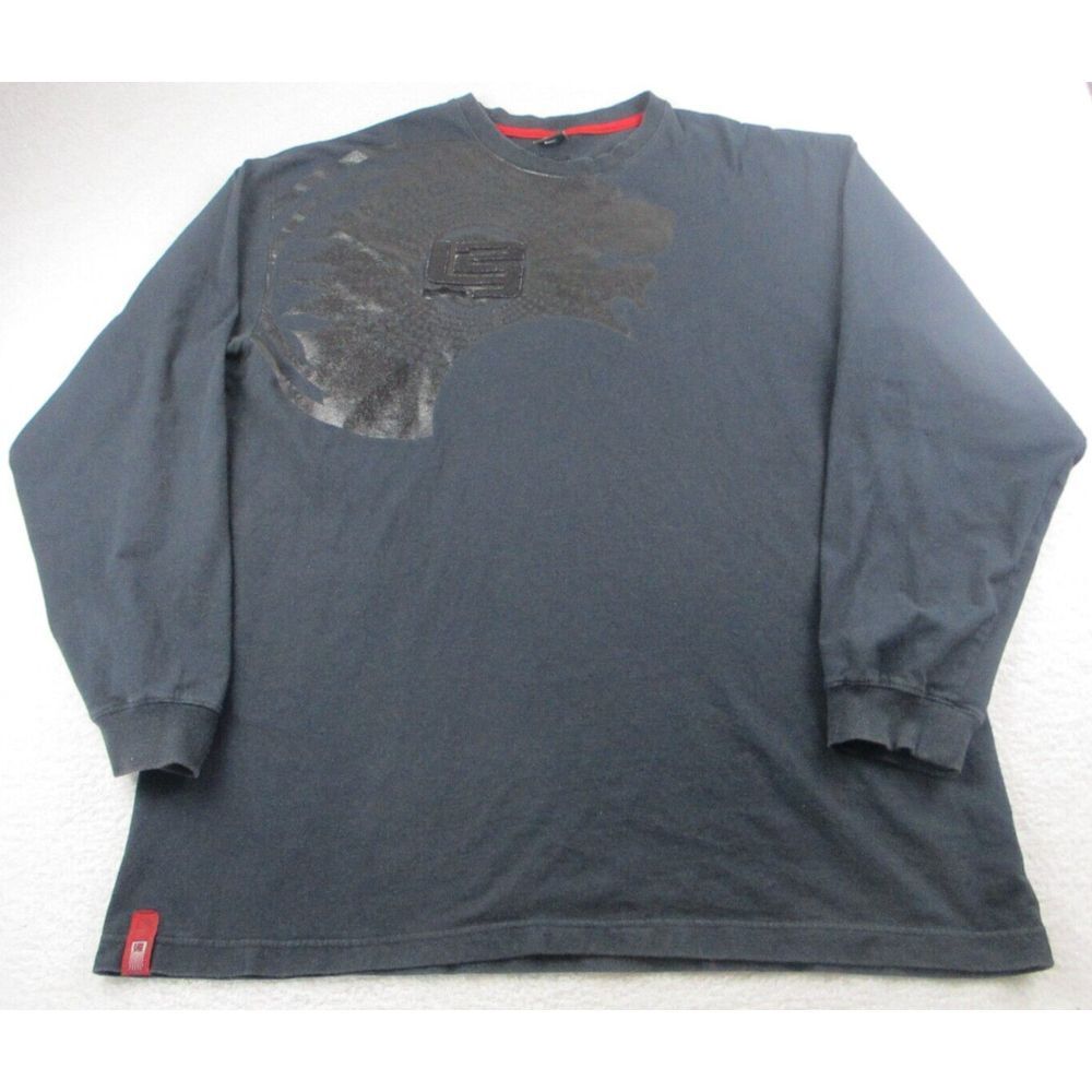 Vintage Nike LeBron James Shirt Mens XXL Crewneck Long Sleeve Embroidery Black